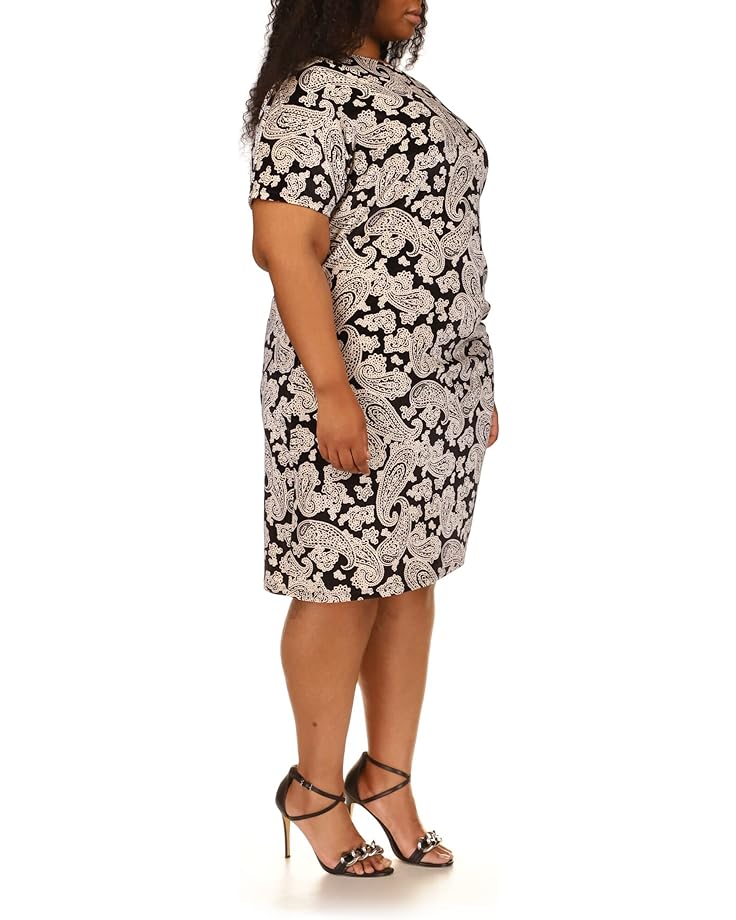 Платье Michael Kors Plus Size Paisley Velvet One Shoulder Mini, цвет Bone