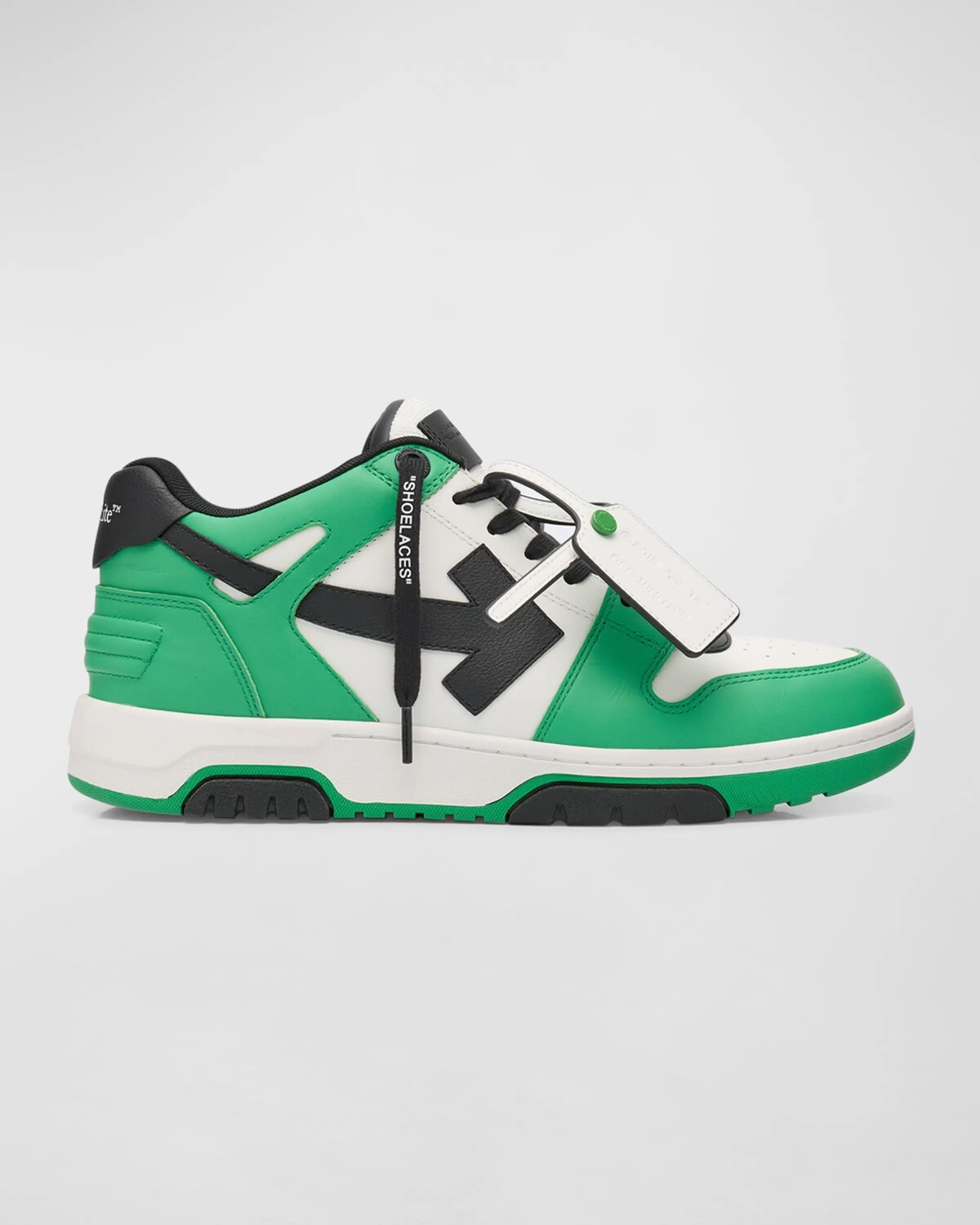 

Мужские трехцветные кроссовки Out Of Office Off-White, цвет Green Black
