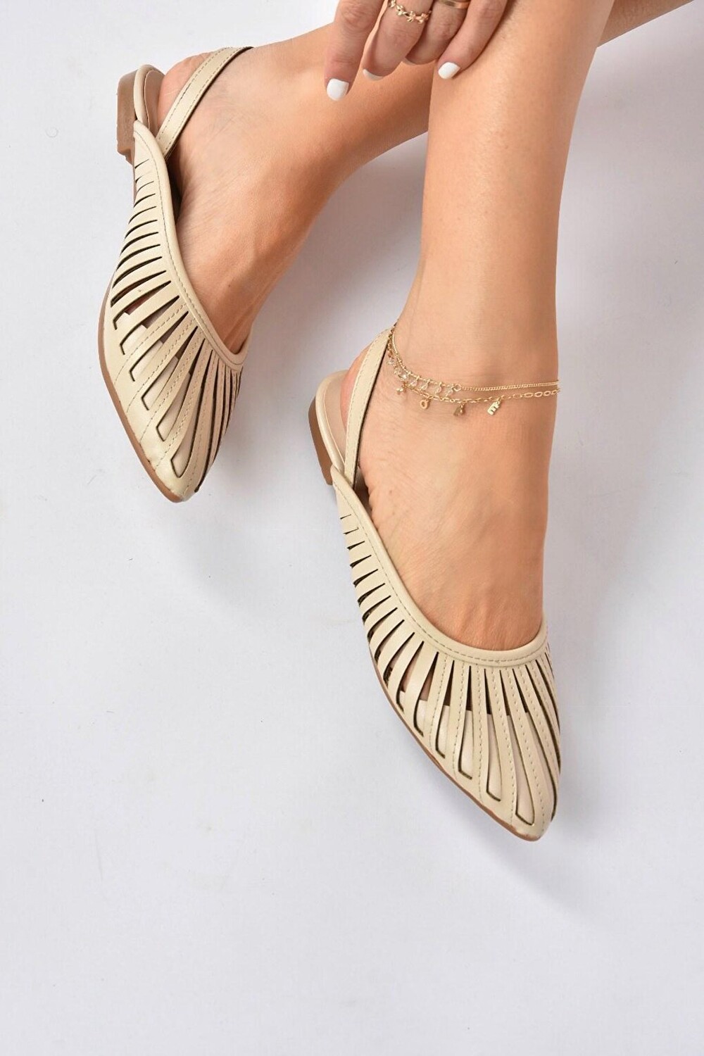 

Бежевые женские балетки K294850109 Fox Shoes