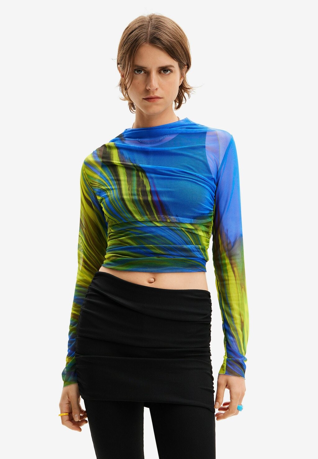 

Рубашка с длинным рукавом Desigual, цвет blue denim