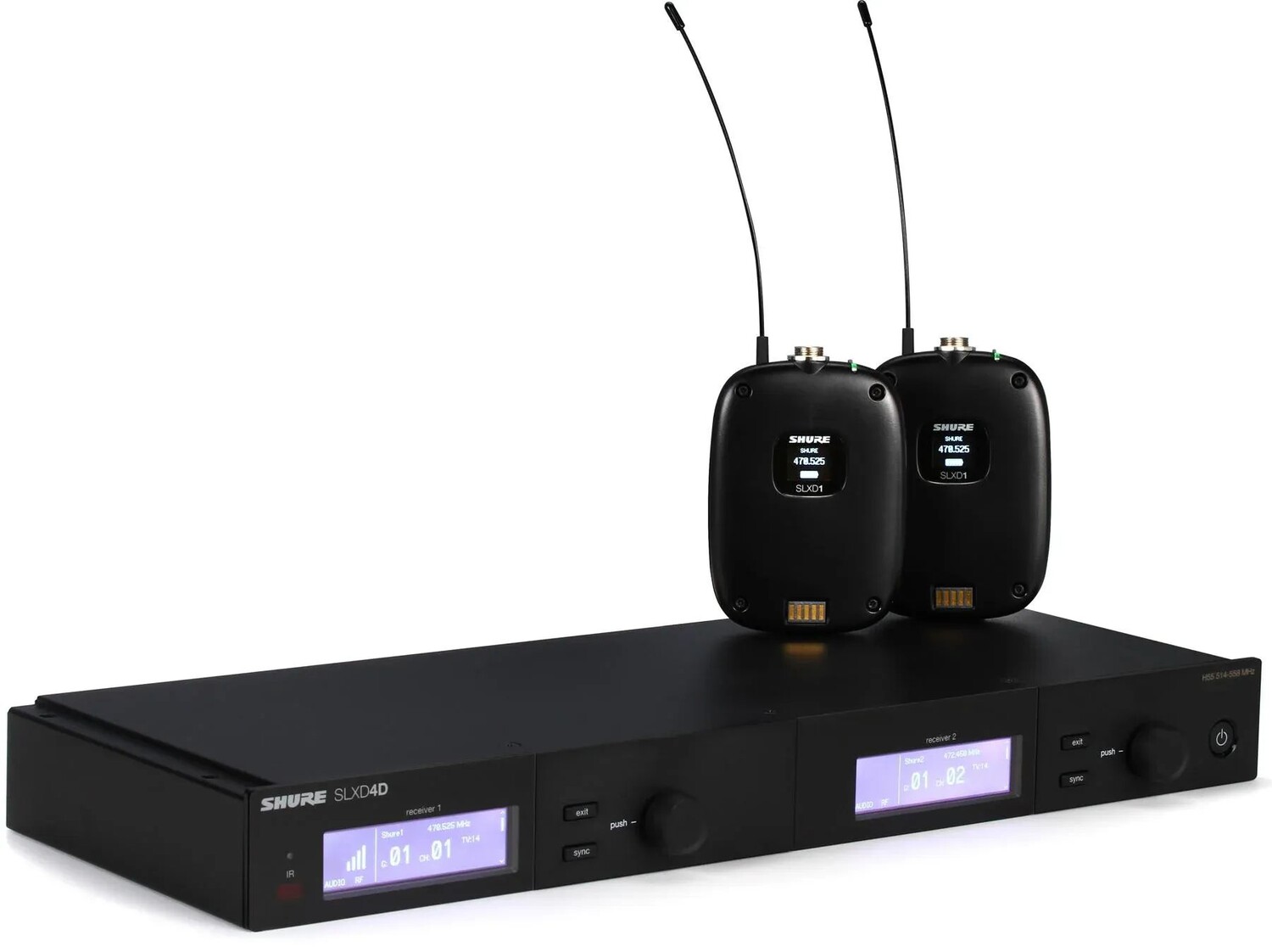 

Двойная беспроводная поясная система Shure SLXD14D — ремешок H55