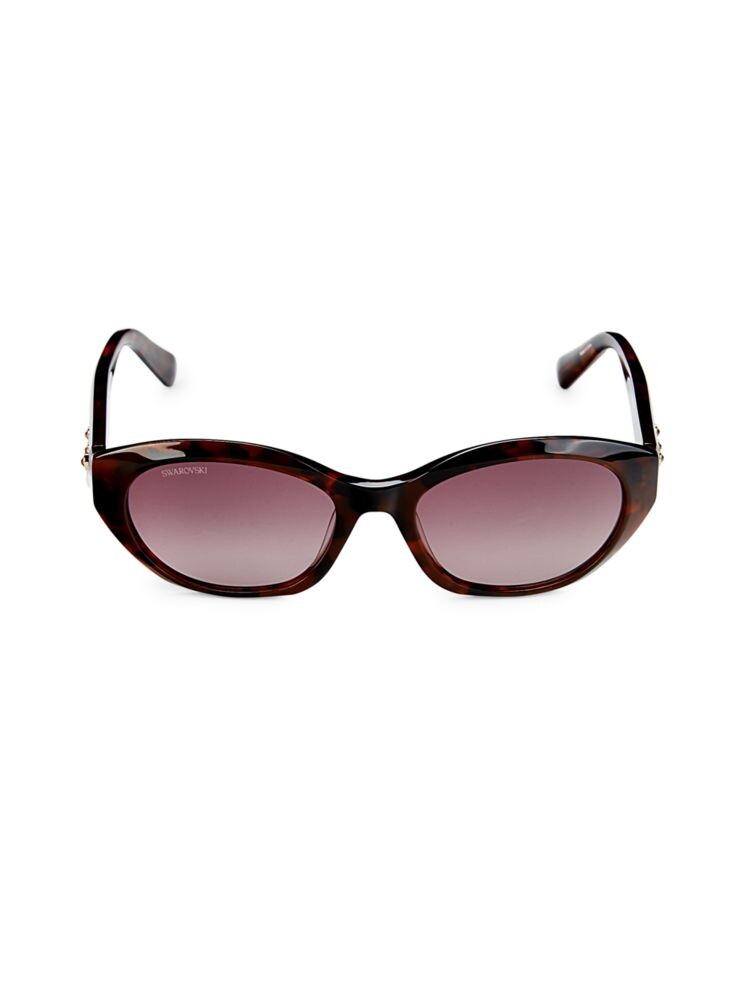 

Овальные солнцезащитные очки 53MM Swarovski, цвет Havana