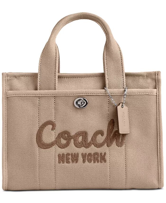 Маленькая парусиновая сумка-карго 26 Coach, бежевый купить выгодно в ...