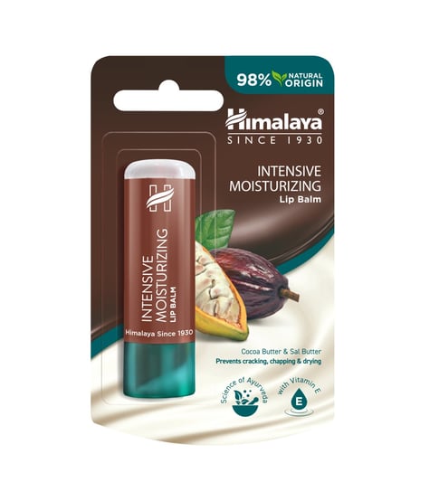 Увлажняющий бальзам для губ с маслом какао, 4,5 г Himalaya Herbals бальзам для губ himalaya herbals интенсивно увлажняющий с маслом какао 10г