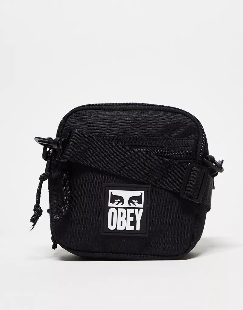 

Черная маленькая сумка-мессенджер Obey