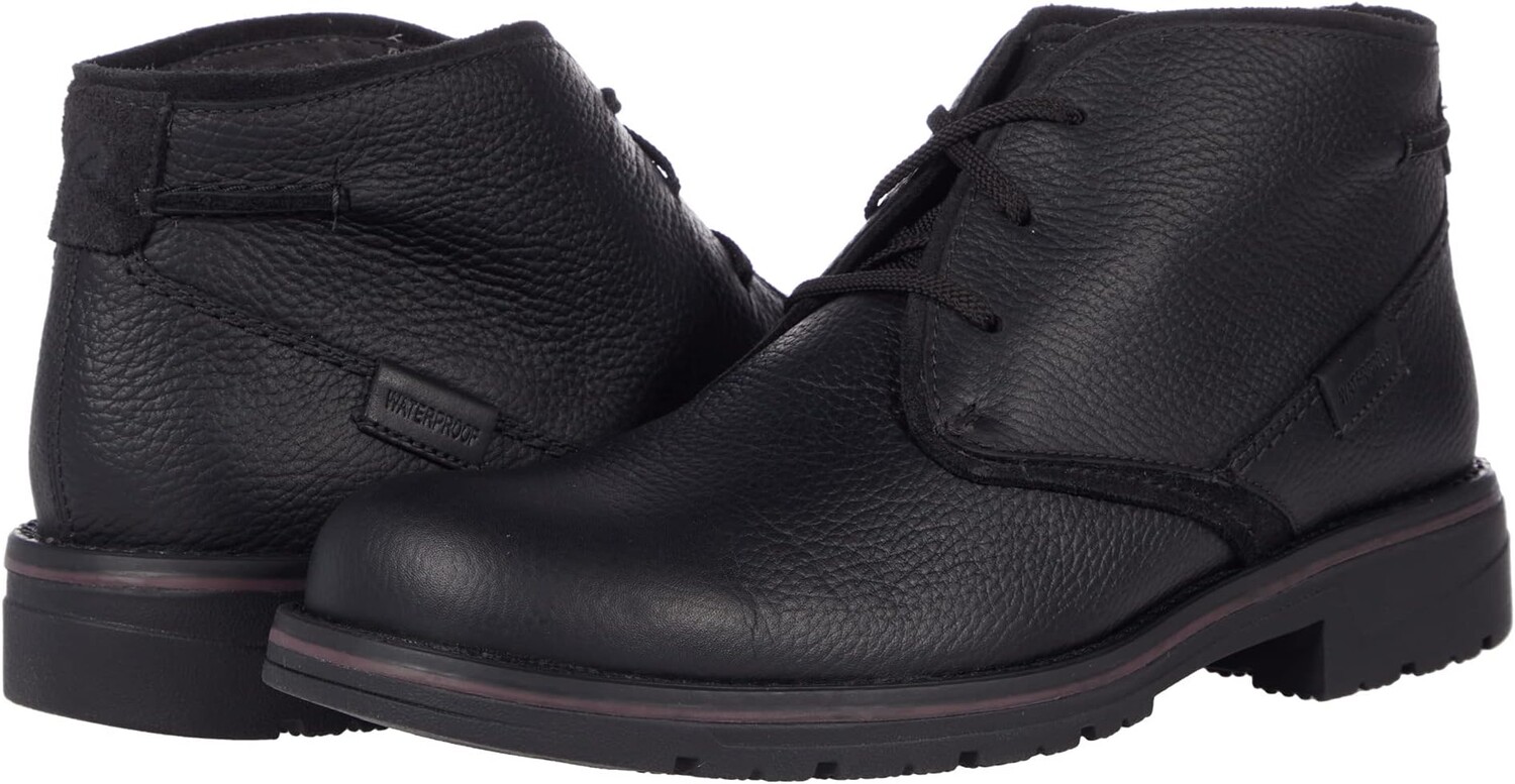 

Ботинки Morris Peak Waterproof Clarks, цвет Black Tumbled Leather