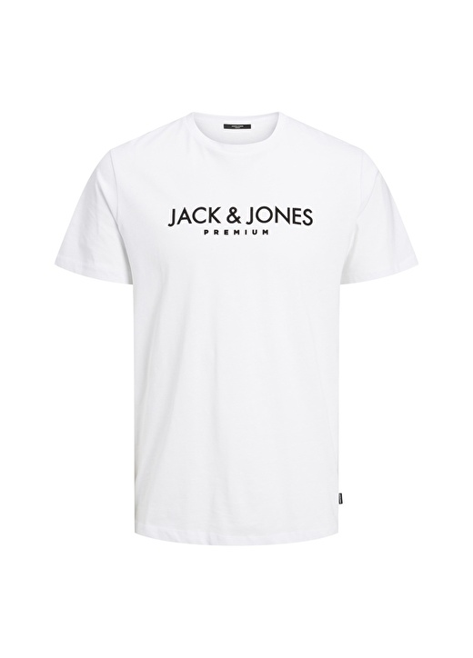 

Однотонная белая мужская футболка с круглым вырезом Jack & Jones, Белый