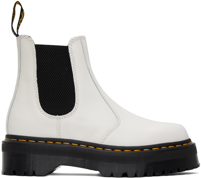 

Martens Белые ботинки челси на гладкой платформе 2976 Dr. Martens