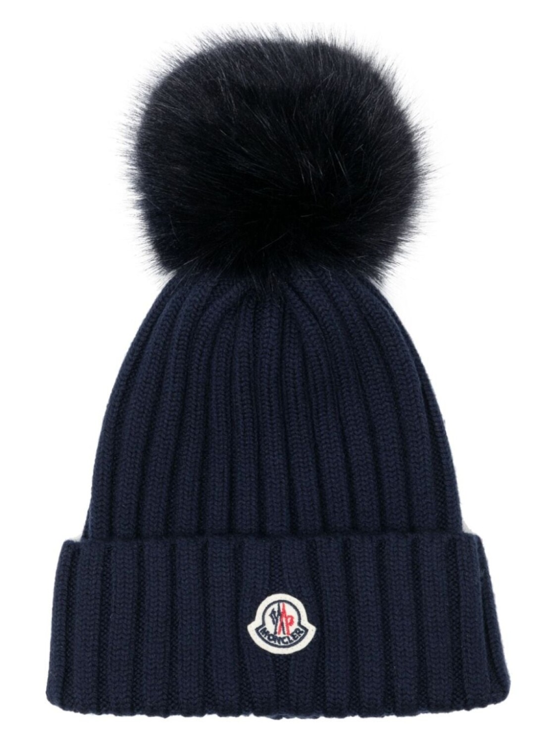 

Шапка с помпоном и логотипом Moncler, синий