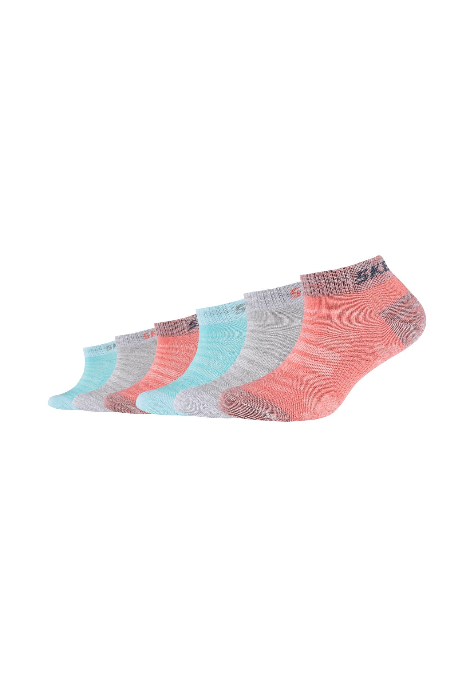 Носки Skechers Sneaker 6 шт mesh ventilation, цвет flamingo