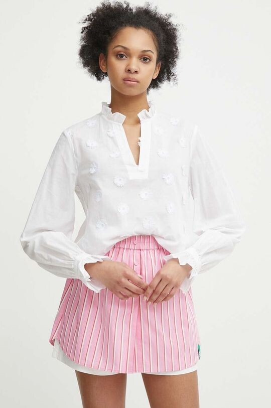 

Хлопковая блузка United Colors of Benetton, белый