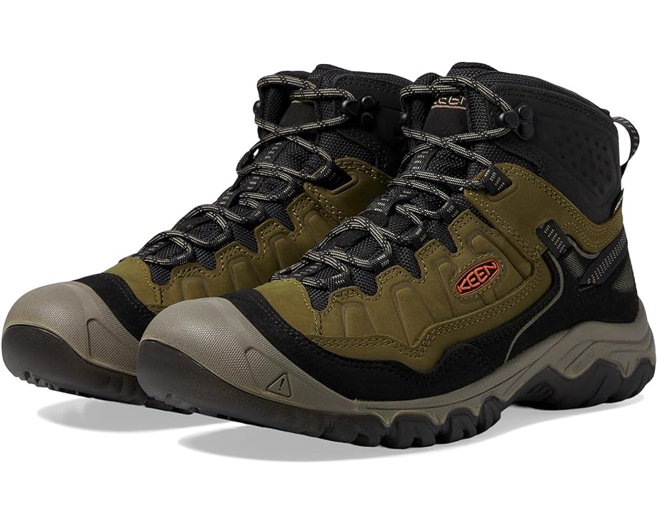 

Походная обувь KEEN Targhee IV Mid WP, цвет Dark Olive/Gold Flame