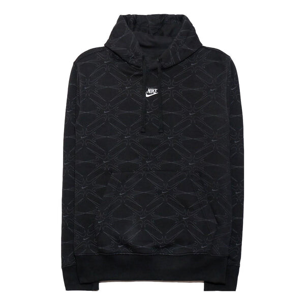 Толстовка Nike Sportswear Club All Over Hoodie 'Black', черный new fashion harajuku sweatshirt 3d all over printed electric guitar hoodie zip hoodie unisex casual sportswear n013