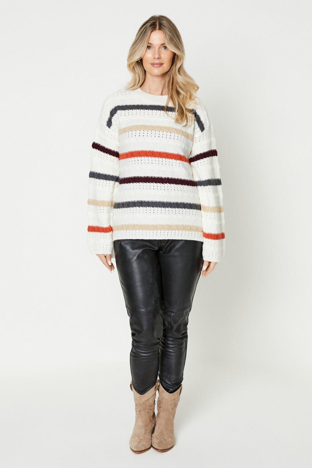

Джемпер с полосками Bobble Dorothy Perkins, белый