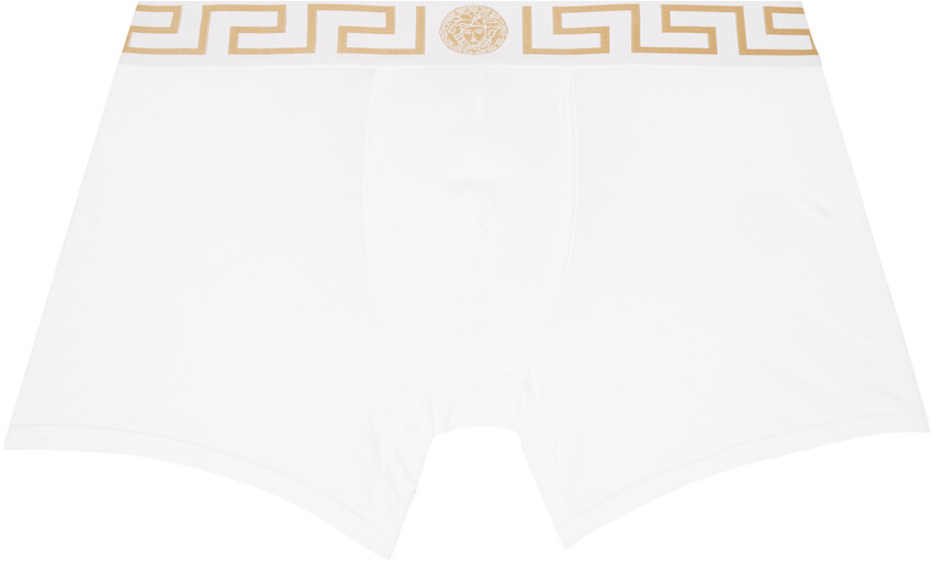 

Белые боксеры с каймой греческого цвета Versace Underwear, цвет White