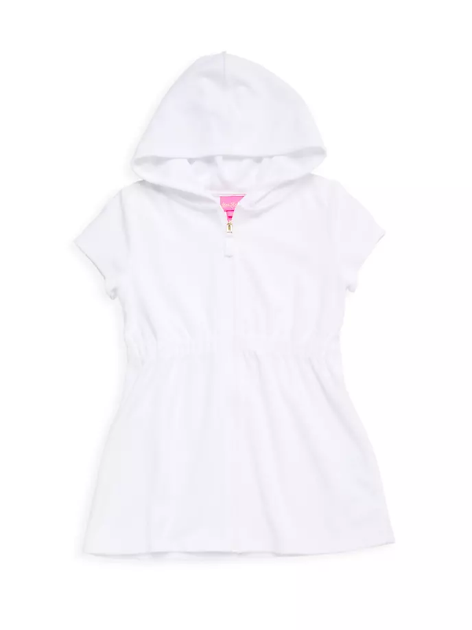 

Накидка Chaplin с капюшоном для маленьких девочек и девочек Lilly Pulitzer Kids, белый