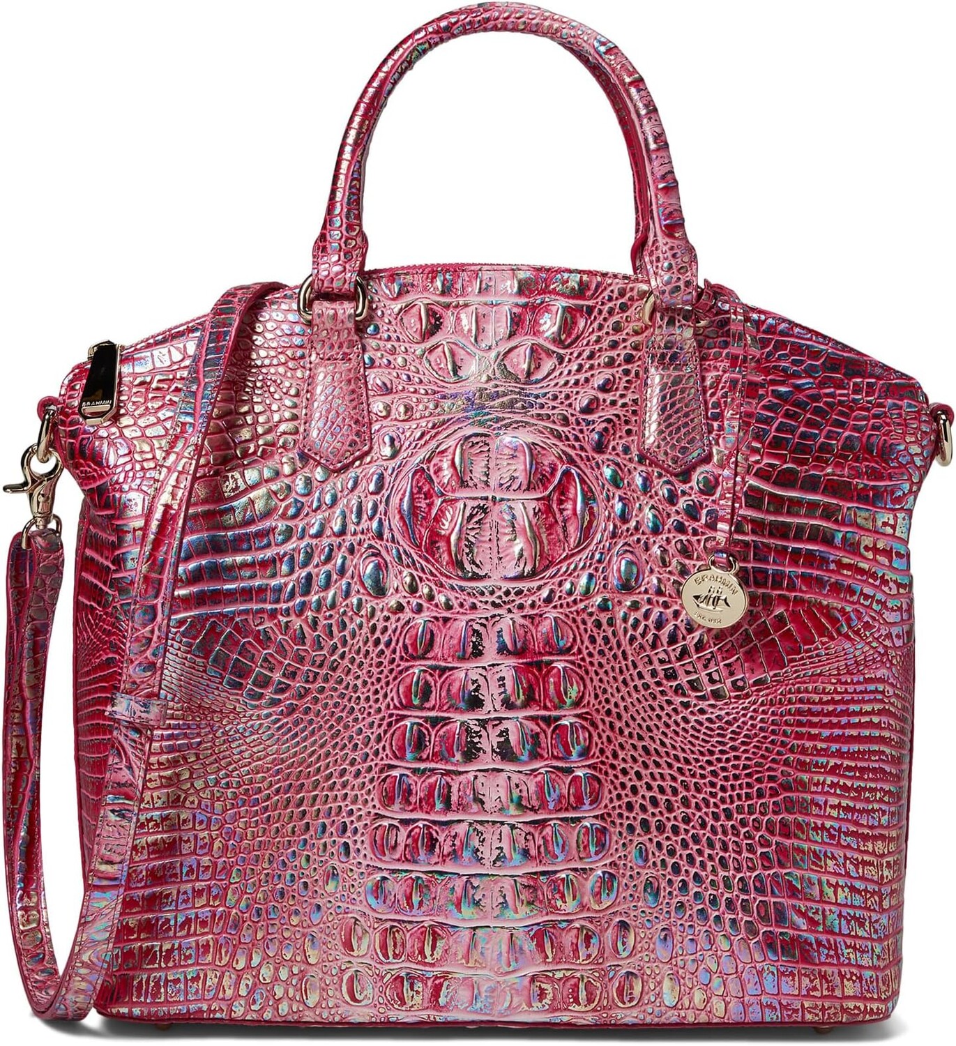 

Большая сумка Melbourne Duxbury Brahmin, цвет Magenta Wonderland