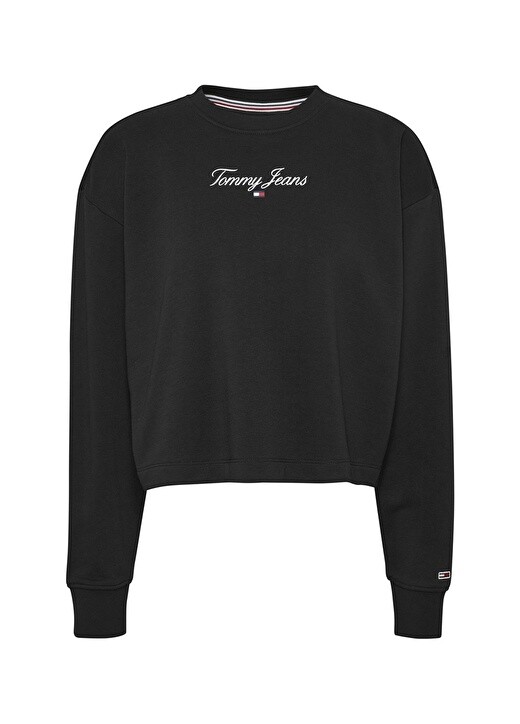 

Черный свитер с круглым вырезом Tommy Jeans