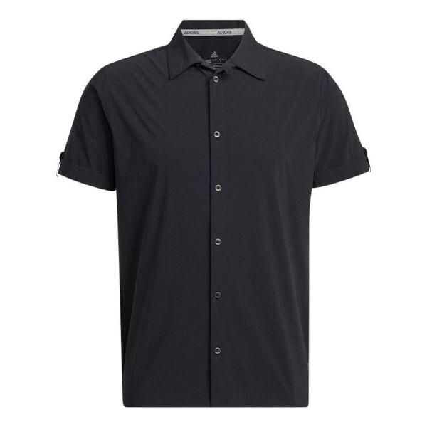 

Рубашка adidas Solid Color Casual Short Sleeve Shirt Black, черный
