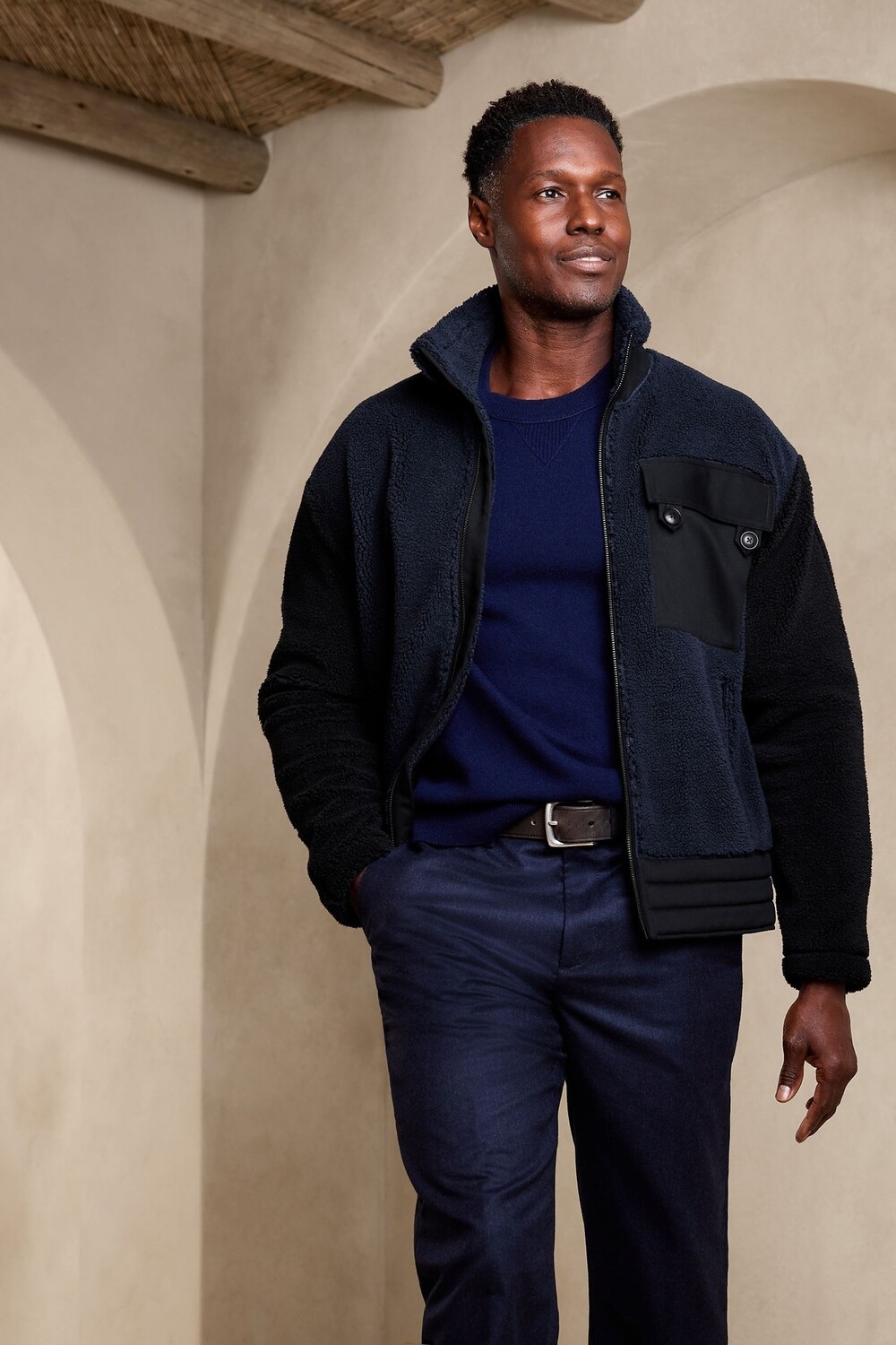 

Мотоциклетная куртка Banana Republic, черный