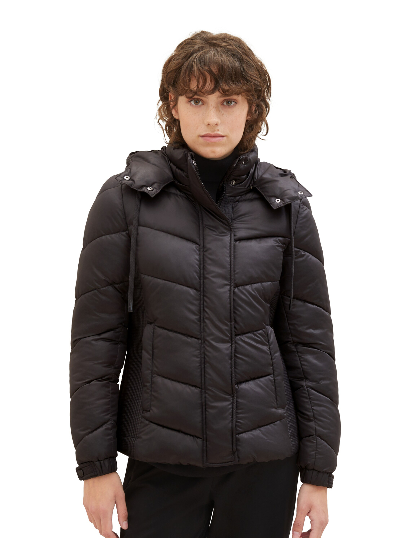 

Пуховик Tom Tailor Stepp Winter Jacke Puffer Kapuze Abnehmbar, черный