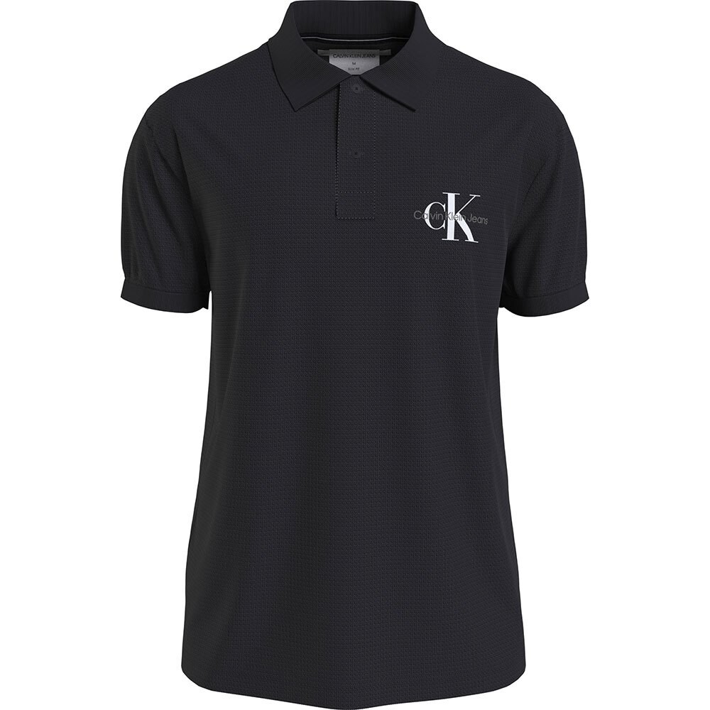

Поло с коротким рукавом Calvin Klein Jeans Monologo Polo, черный
