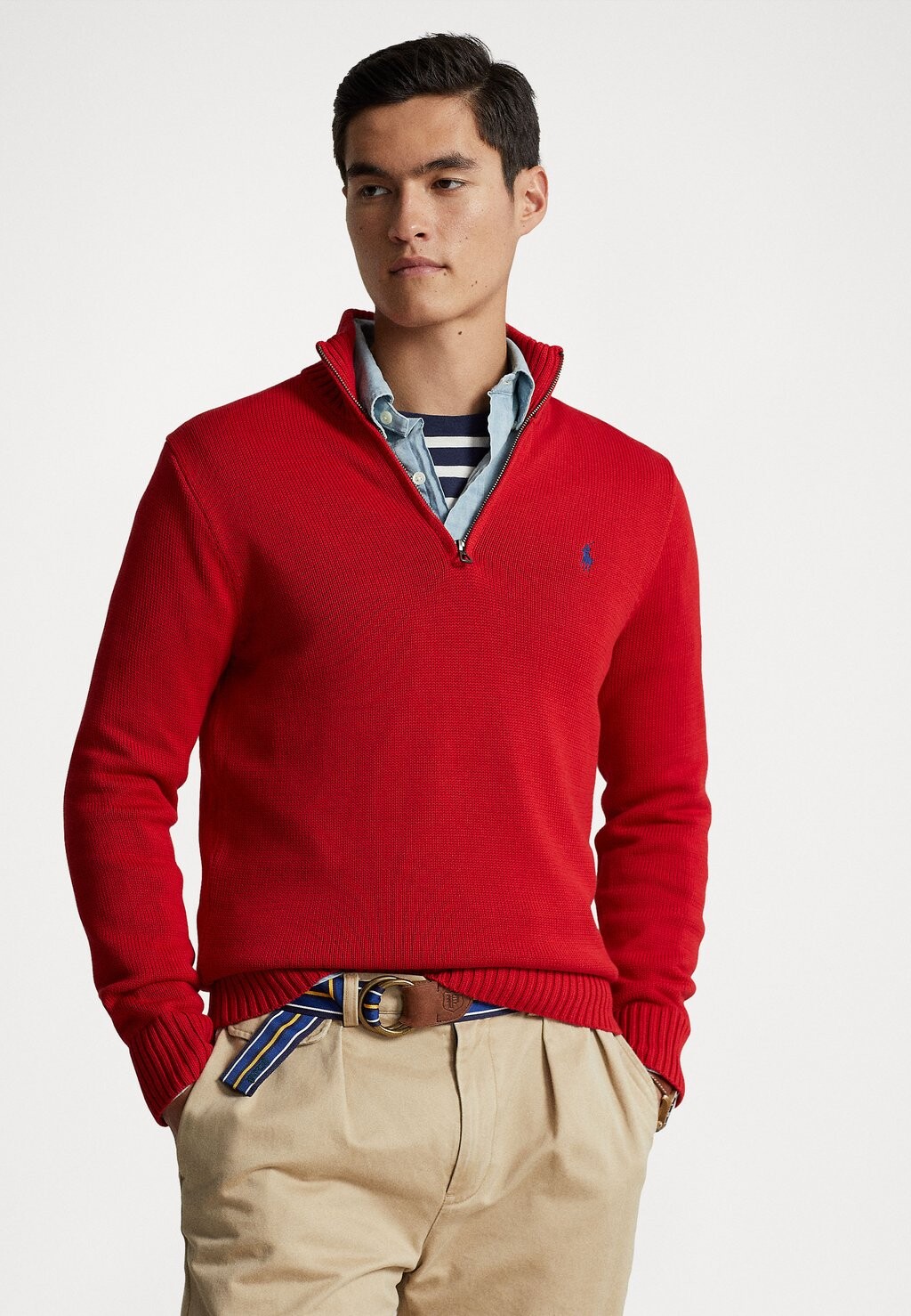 

Свитер Quarter Zip Polo Ralph Lauren, красный