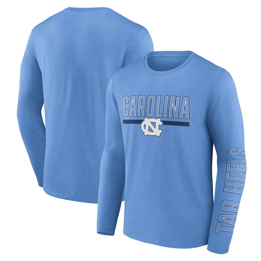 

Футболка с длинным рукавом Fanatics Branded North Carolina Tar Heels, синий