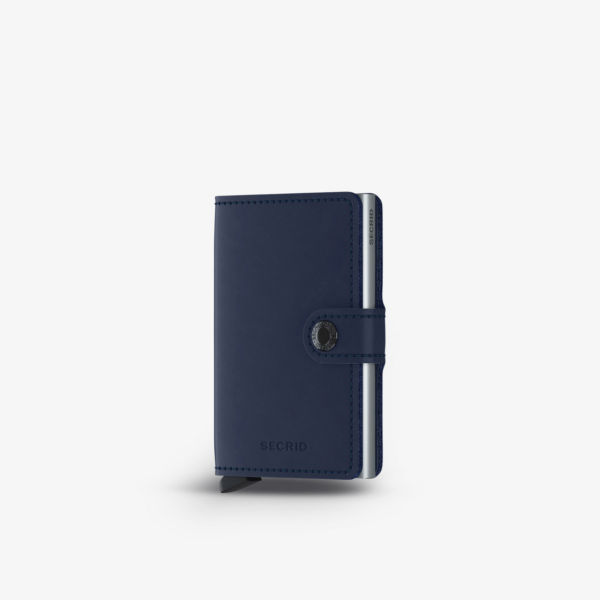 Оригинальный кожаный кошелек miniwallet с тиснением логотипа Secrid, синий