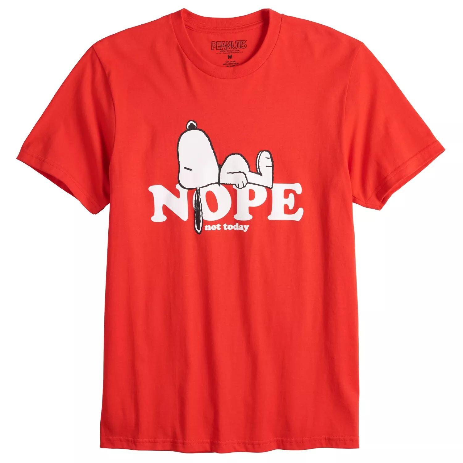 

Мужская футболка арахисового цвета Snoopy Nope Licensed Character
