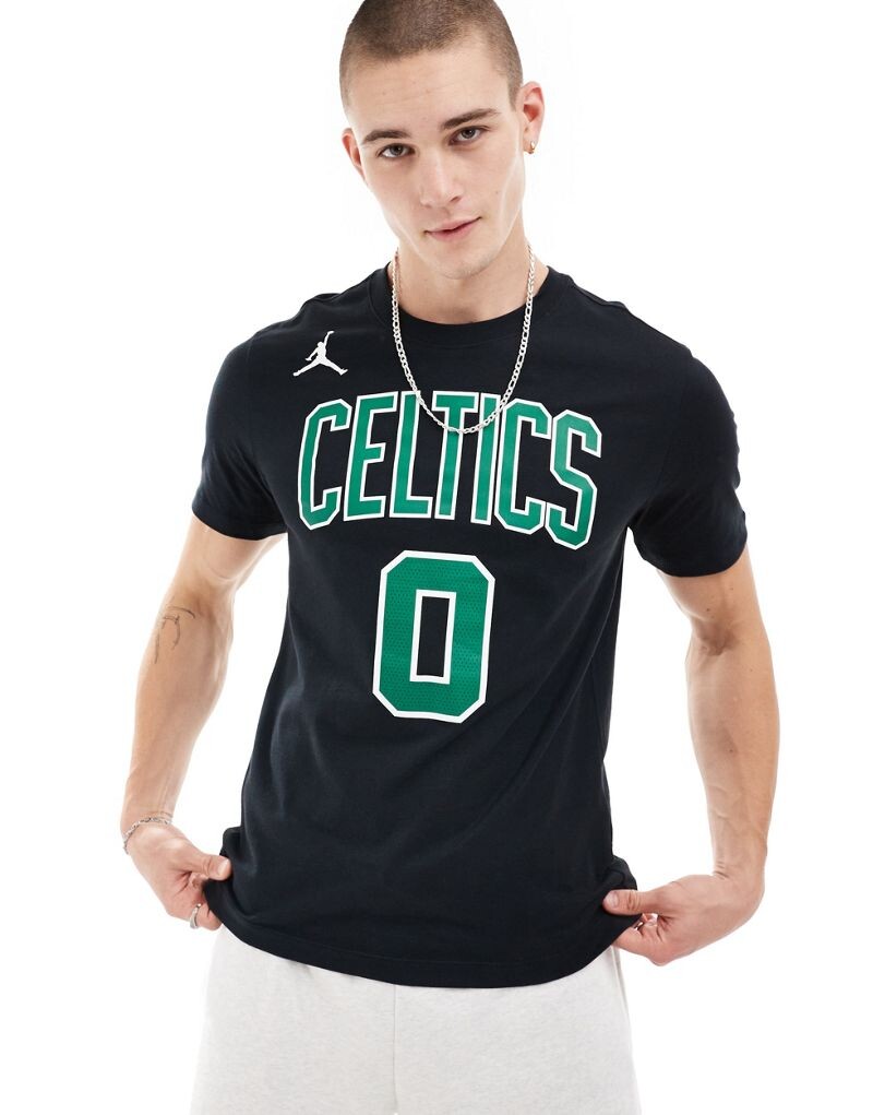 

Nike Unisex — NBA Boston Celtics Джейсон Татум — черная футболка с рисунком