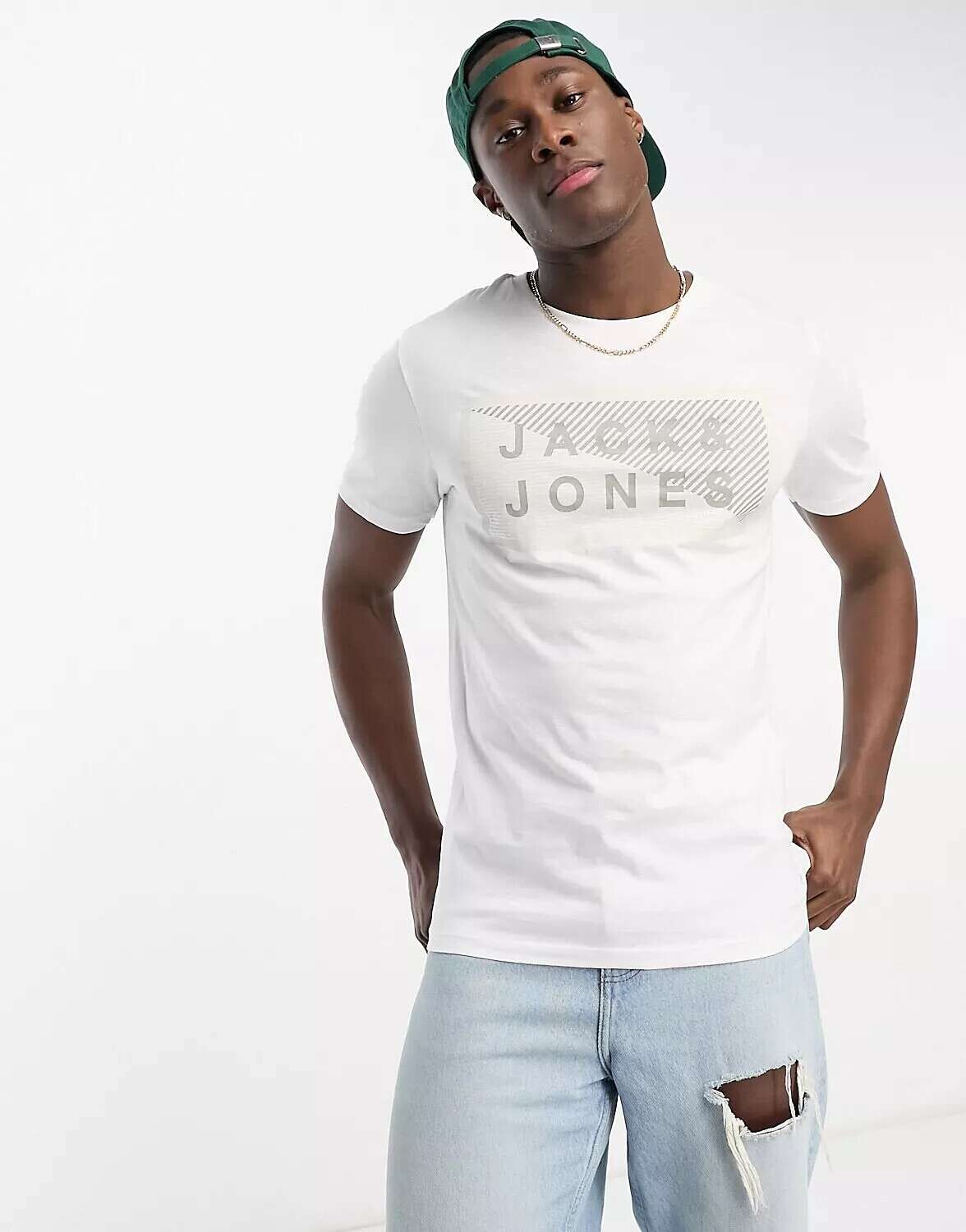 

Белая футболка с логотипом Jack & Jones, Белый