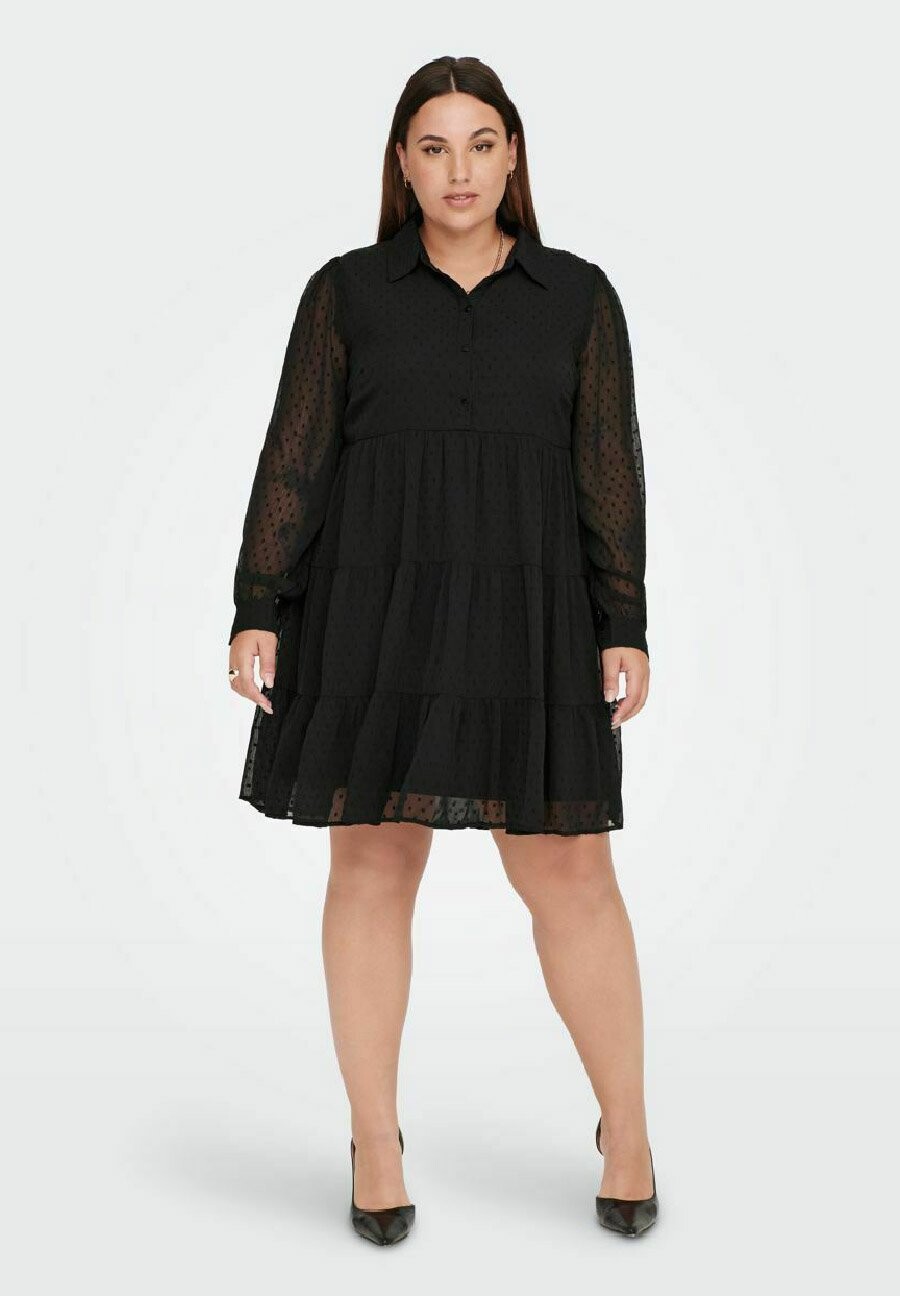 

Платье-рубашка ONLY Carmakoma CURVY HIGH NECK, черный