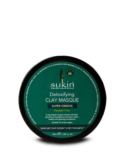 

Детоксицирующая глиняная маска, 100 мл Sukin, Super Greens