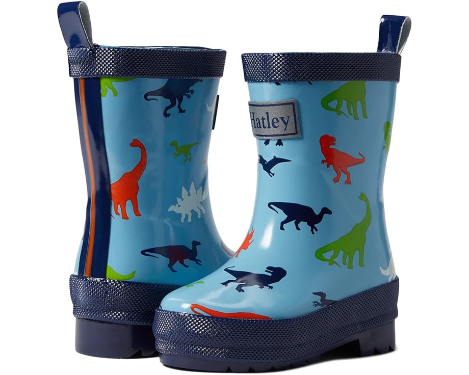 Ботинки Hatley Prehistoric Dinos Shiny Rain Boots, синий ботинки hatley shiny rain boots темно синий