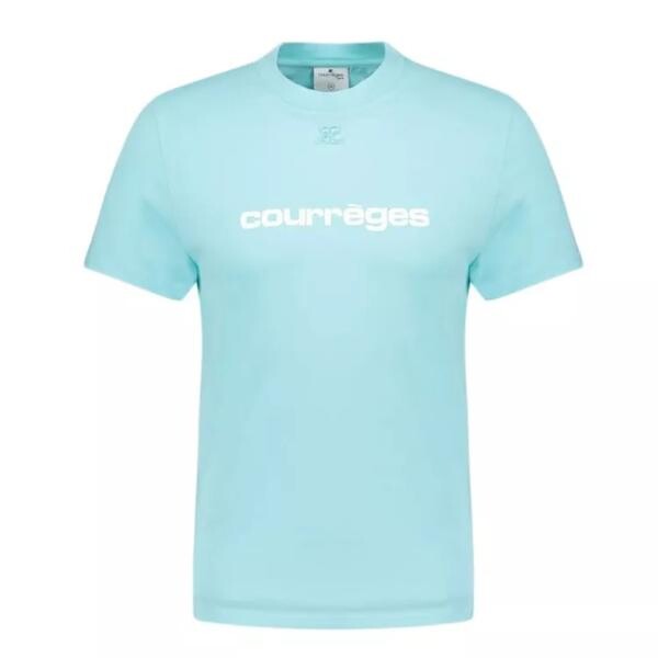 

Футболка classic shell t-shirt - /white - cotton Courrèges, синий