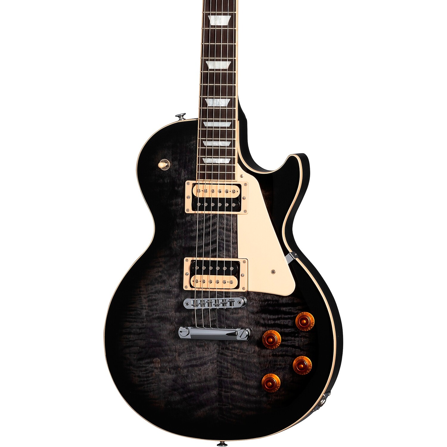 

Электрогитара Gibson Les Paul Traditional Pro V Flame Top Transparent Ebony Burst