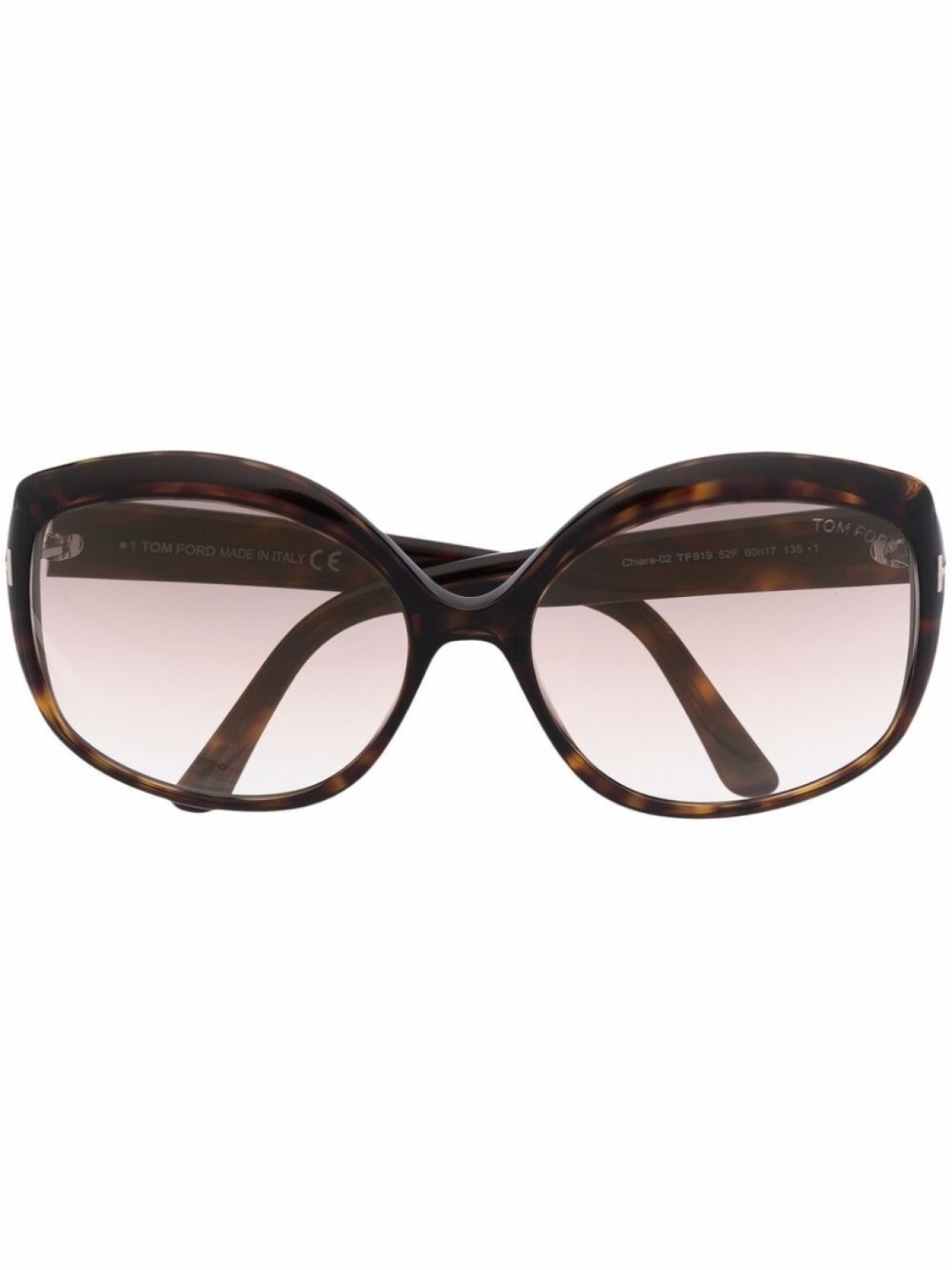 

TOM FORD Eyewear солнцезащитные очки в круглой оправе черепаховой расцветки, коричневый