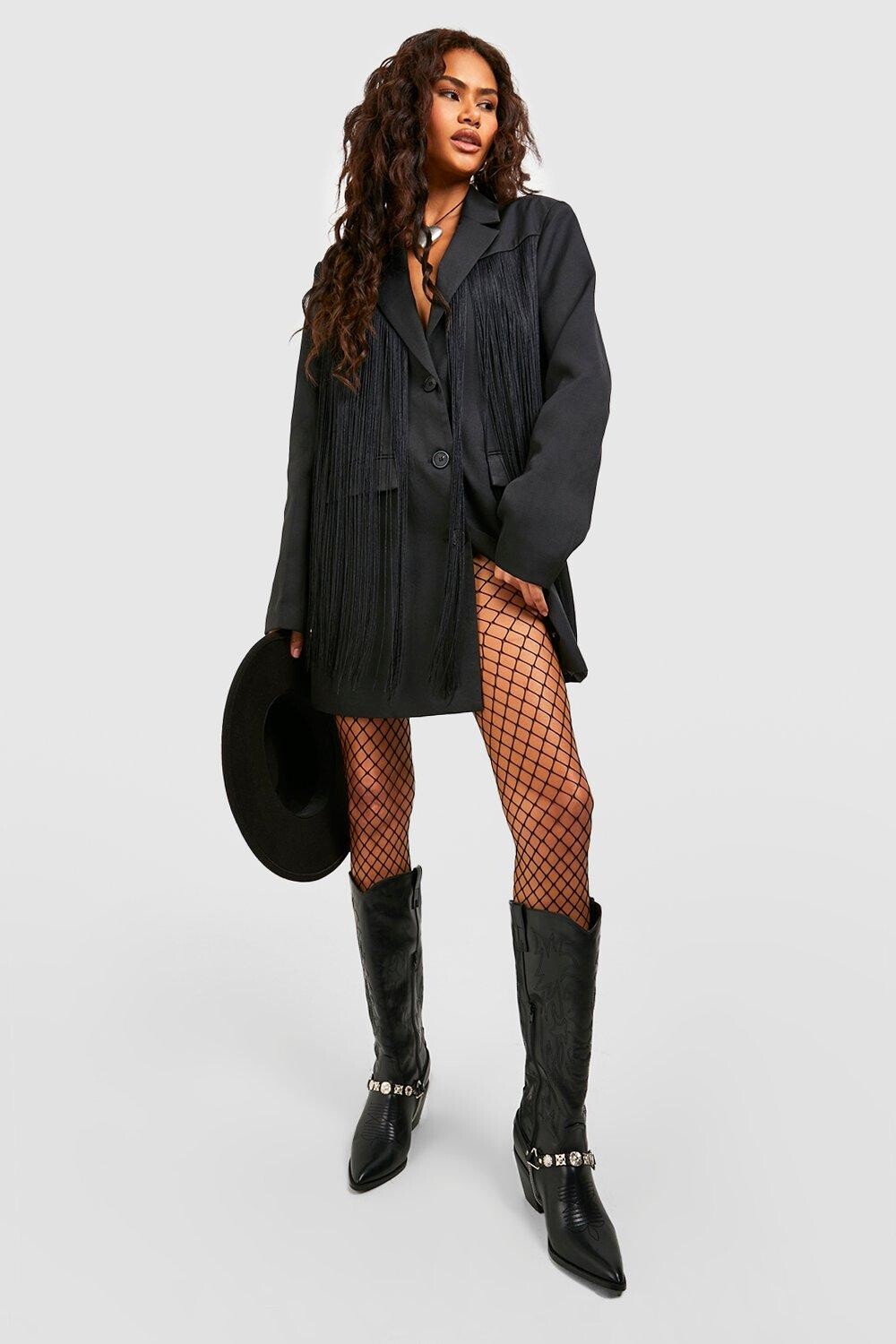 

Одинарные колготки в сетку Boohoo, черный