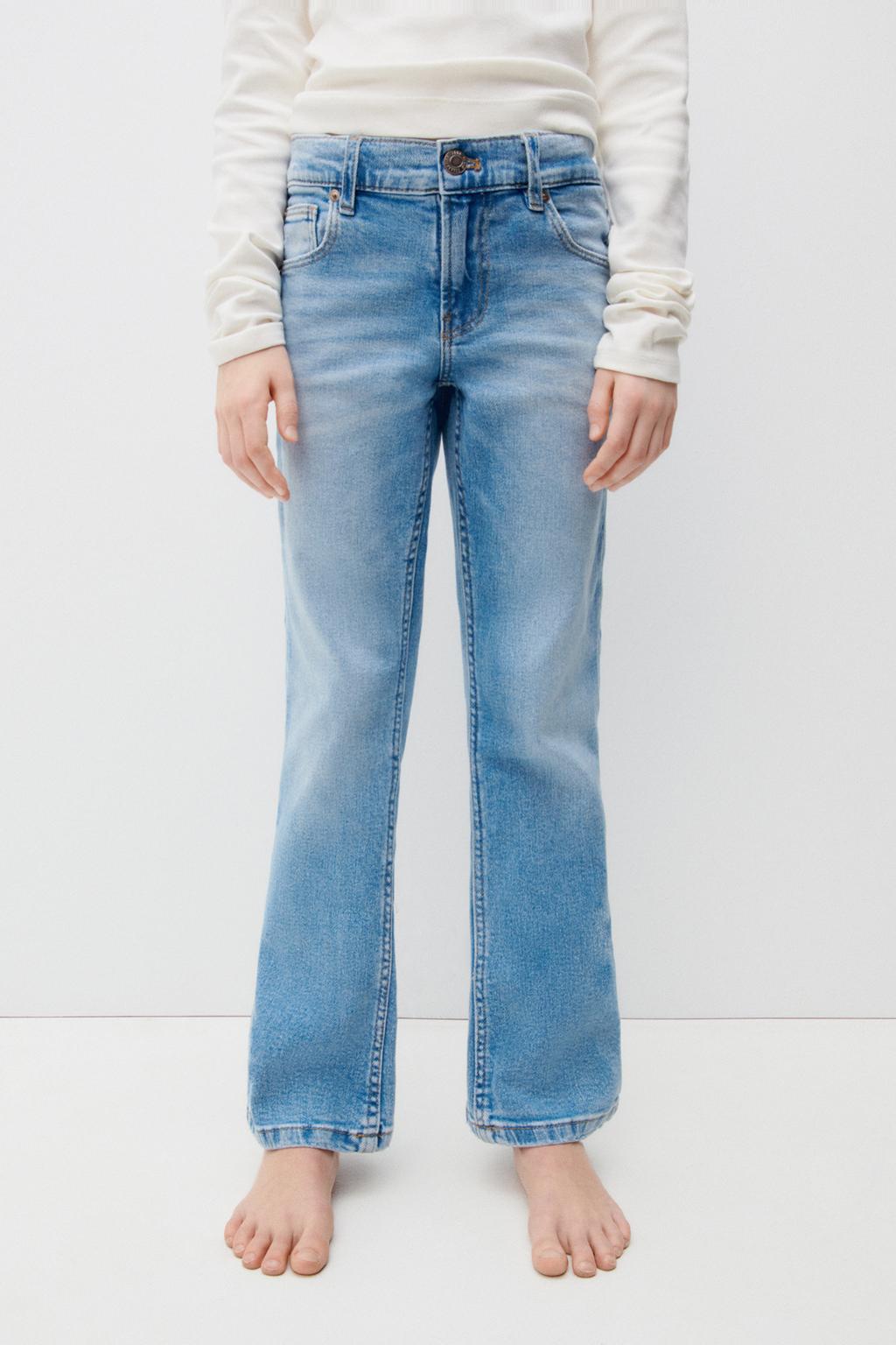 Укороченные джинсы ZARA, синий