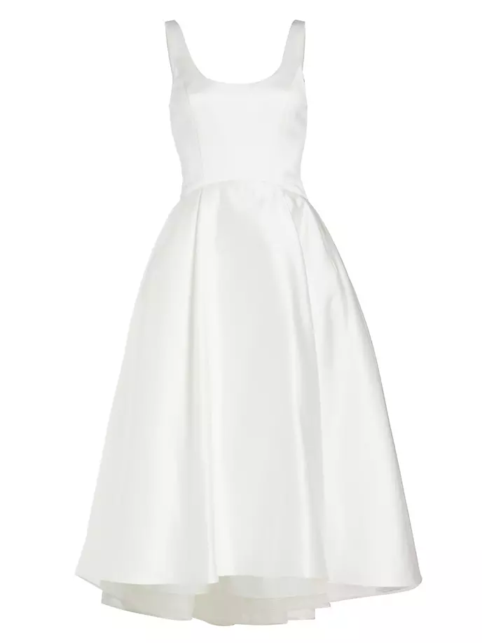 

Атласное свадебное платье Duchesse High-Low Amsale, белый