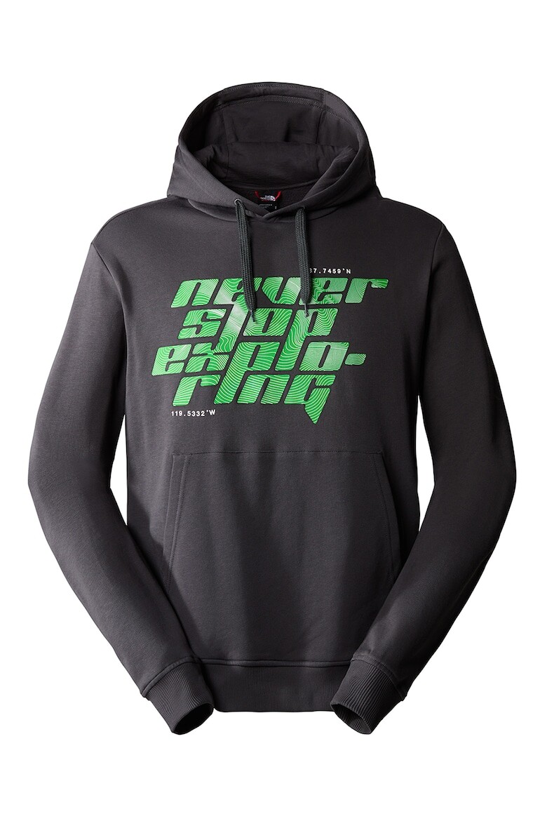 

Хлопковая толстовка с надписью The North Face, зеленый