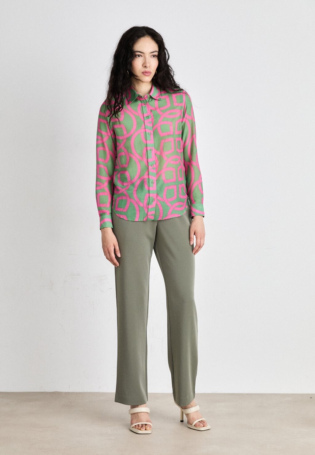 

Рубашка-блузка MONOGRAM PRINT GANT, розовый