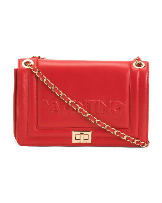 

Кожаная сумка через плечо с тиснением Alice Made In Italy Valentino By Mario Valentino, красный