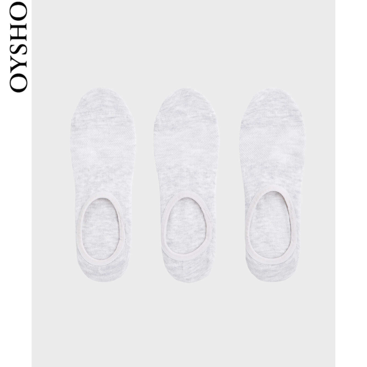 

Спортивные носки Oysho противоскользящие, 3 пары, серый