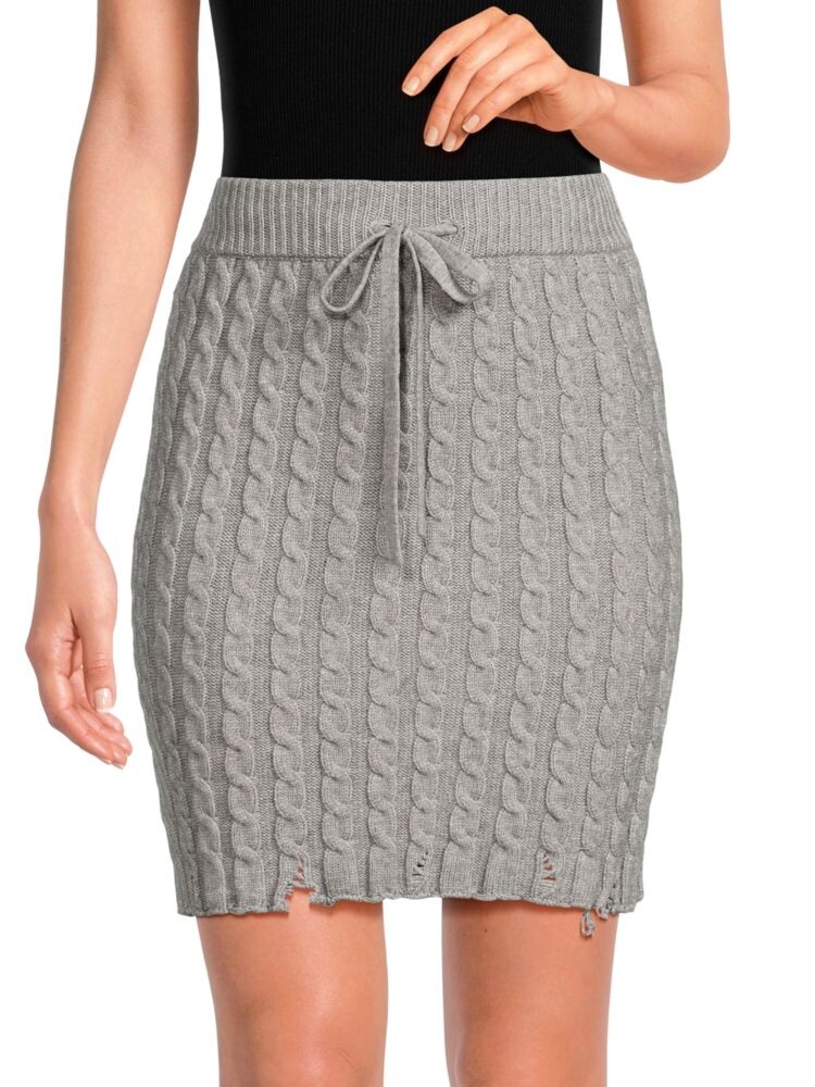 

Мини-юбка косой вязки Giafin Pinko, цвет Drizzle Grey