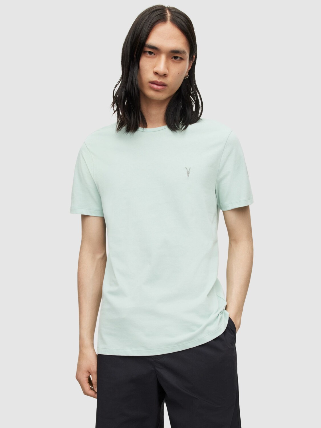 

Футболка AllSaints Brace с круглым вырезом, зеленый кальцит