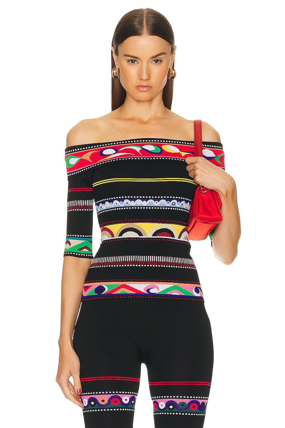 

Свитер Emilio Pucci Off The Shoulder, цвет Multicolor