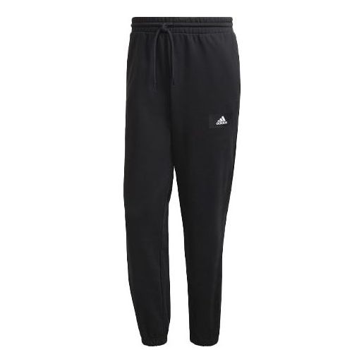 Спортивные штаны Men's adidas Logo Printing Solid Color Loose Sports Pants/Trousers/Joggers Black, черный