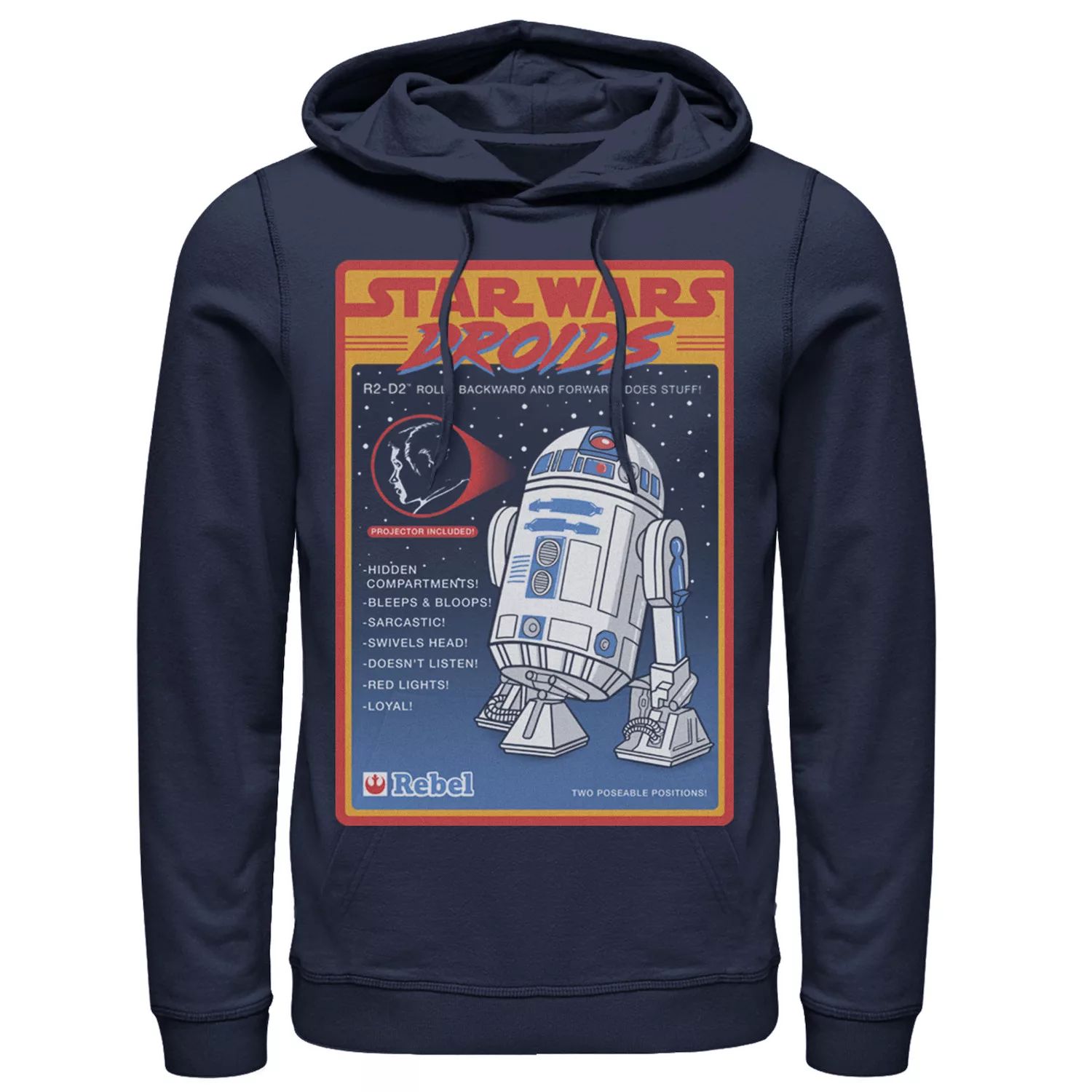 Мужская толстовка с рекламным плакатом «Звездные войны: Дроиды R2-D2» Licensed Character